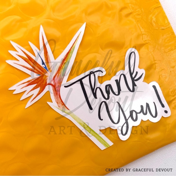 Thank You!- 2" (inches) Sticker (48ct.) [GD152-48] - Picture 2 of 4